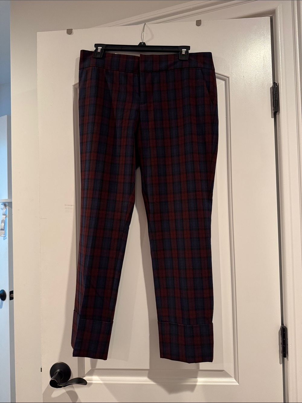 Calvin Klein Plaid Dress Pants - Burgundy & Navy